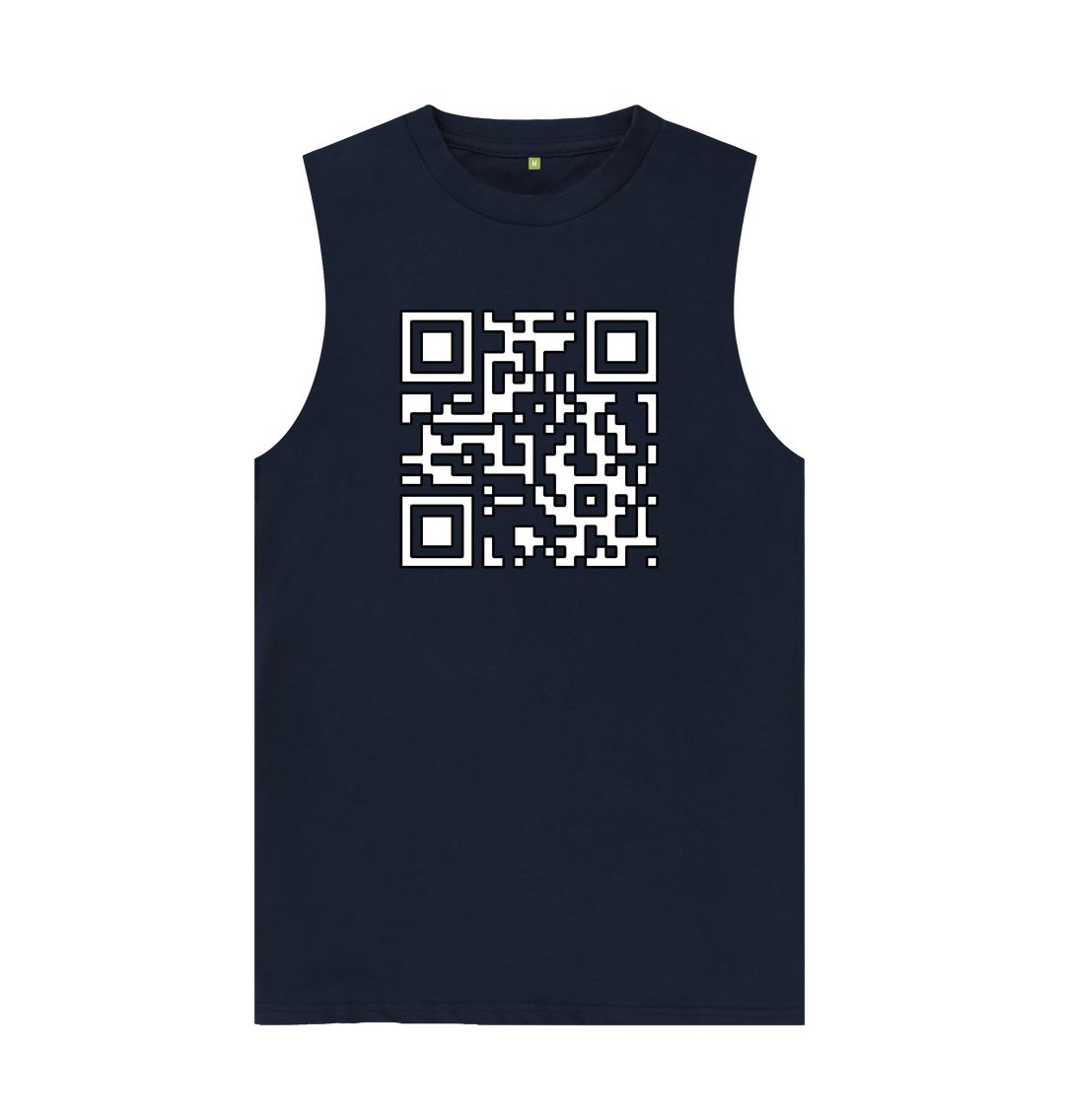 Navy Blue Incompatible with Society QR code unisex vest