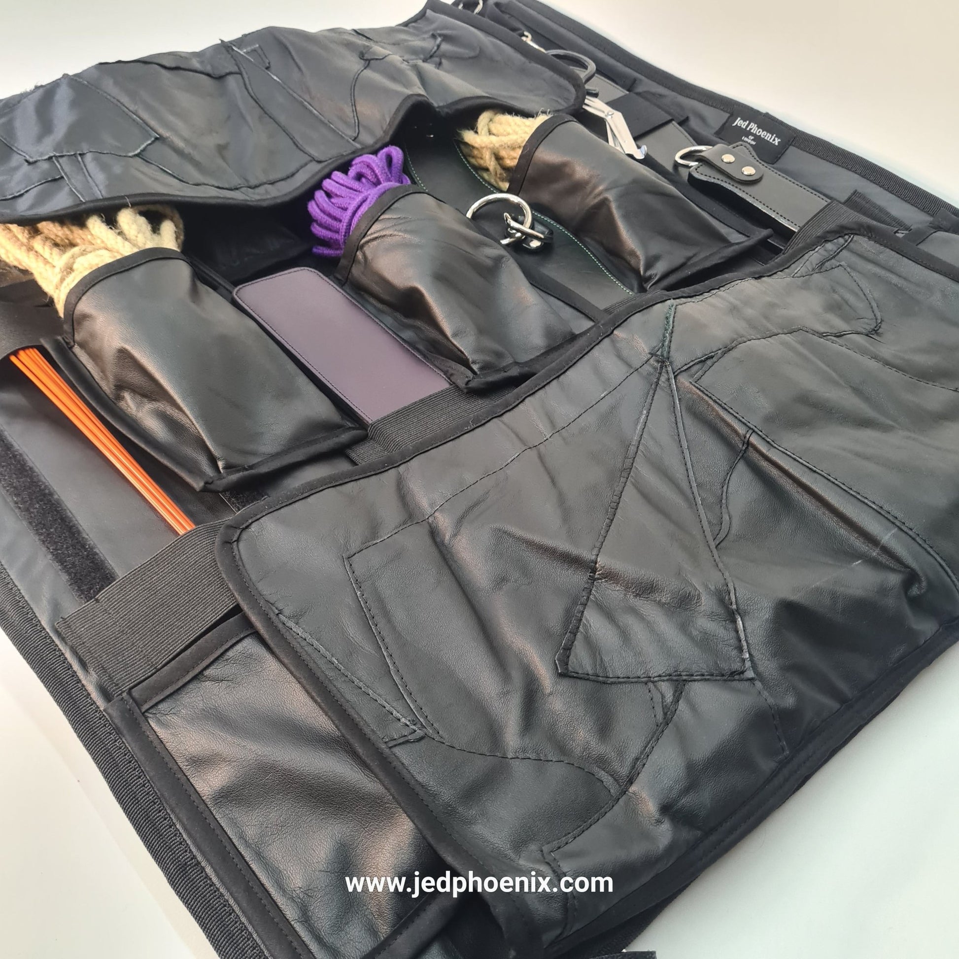 Deluxe Leather Lover Play Party Modular Tool Wrap - Jed Phoenix of London
