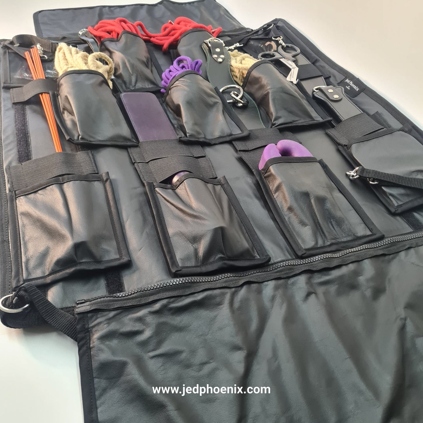Deluxe Leather Lover Play Party Modular Tool Wrap - Jed Phoenix of London