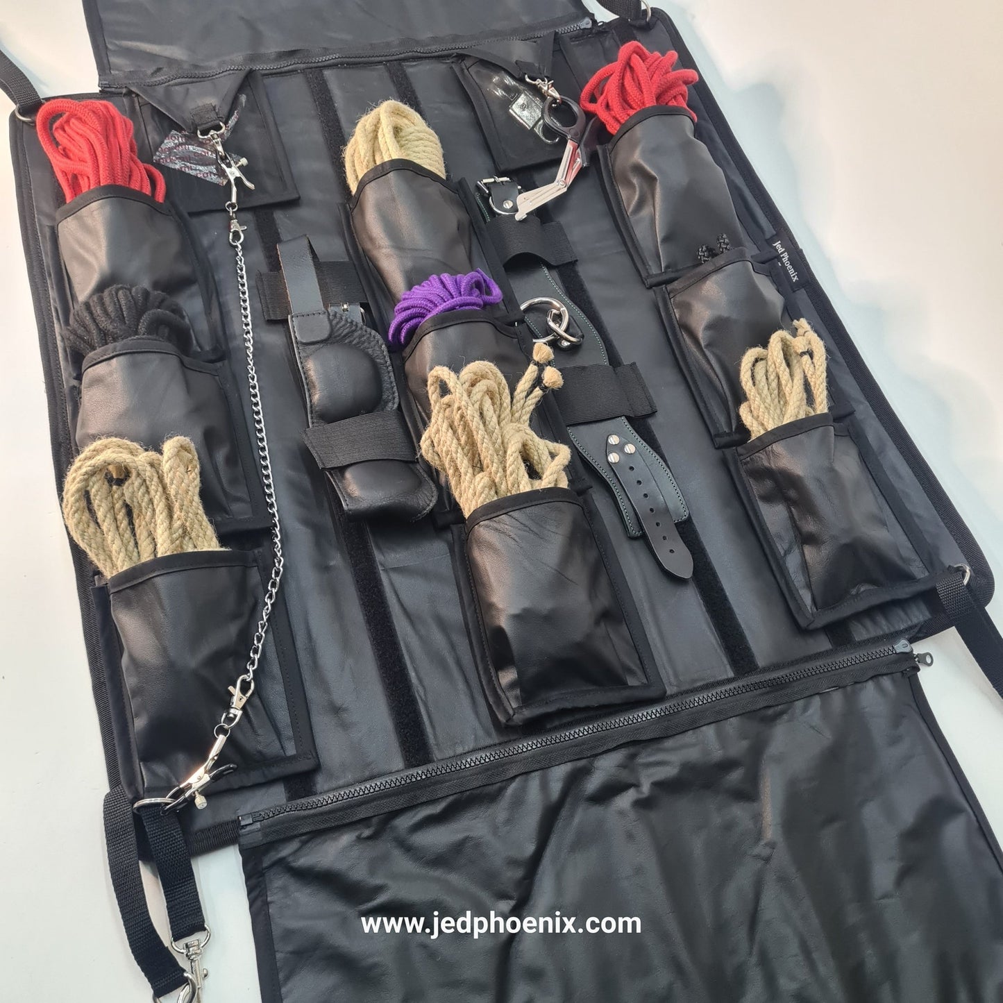 Deluxe Leather Rope Play Modular Tool Wrap - Jed Phoenix of London