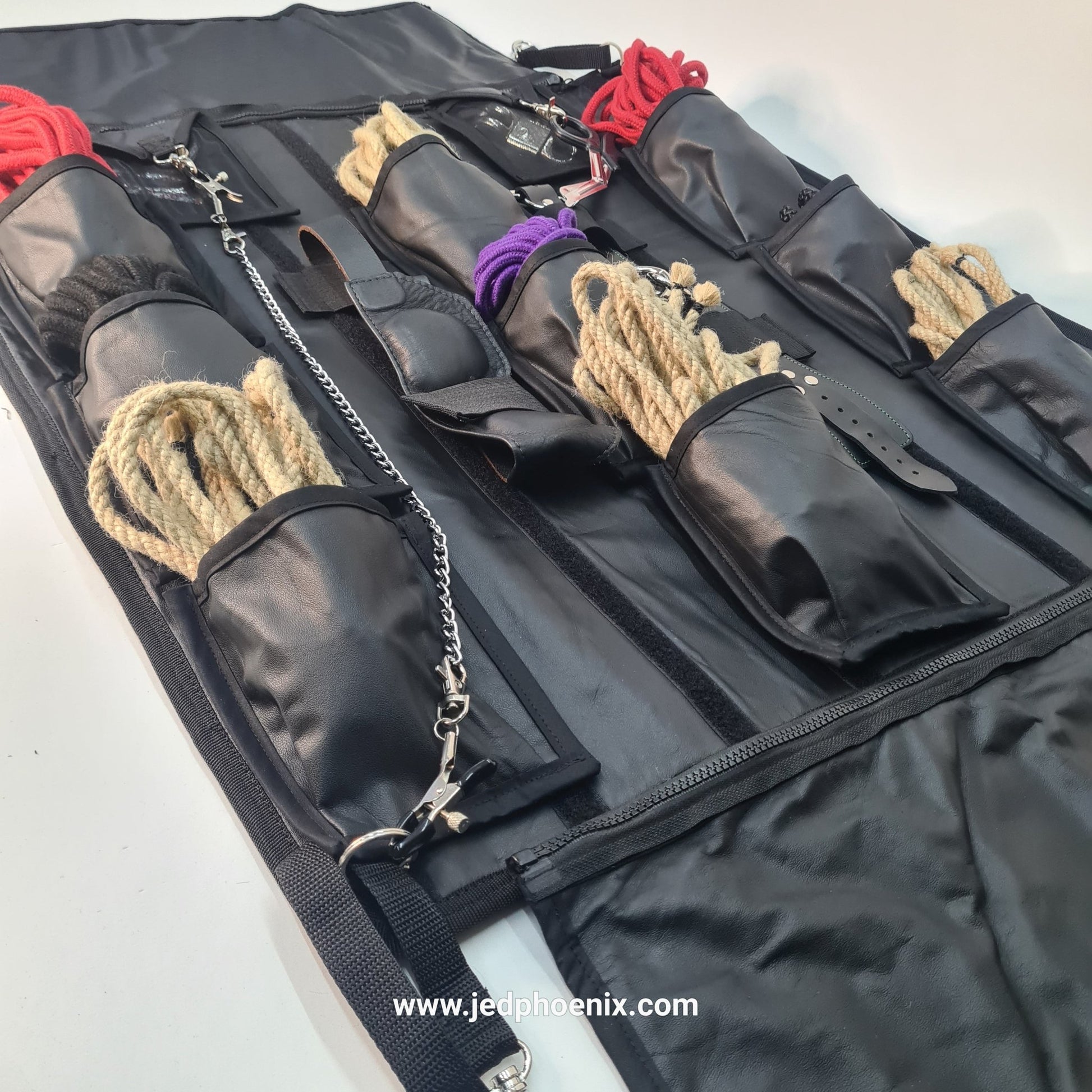 Deluxe Leather Rope Play Modular Tool Wrap - Jed Phoenix of London