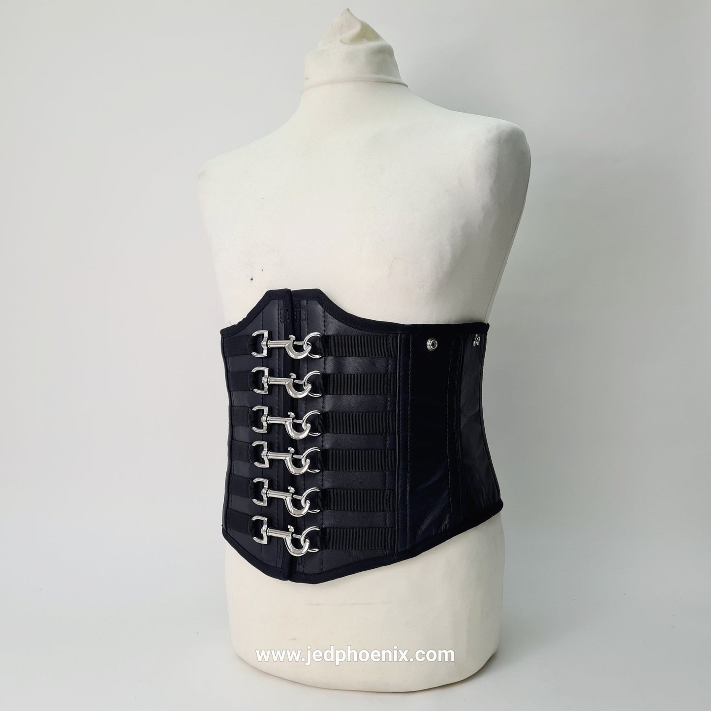 Leather corset with detachable waistcoat panels - Jed Phoenix of London