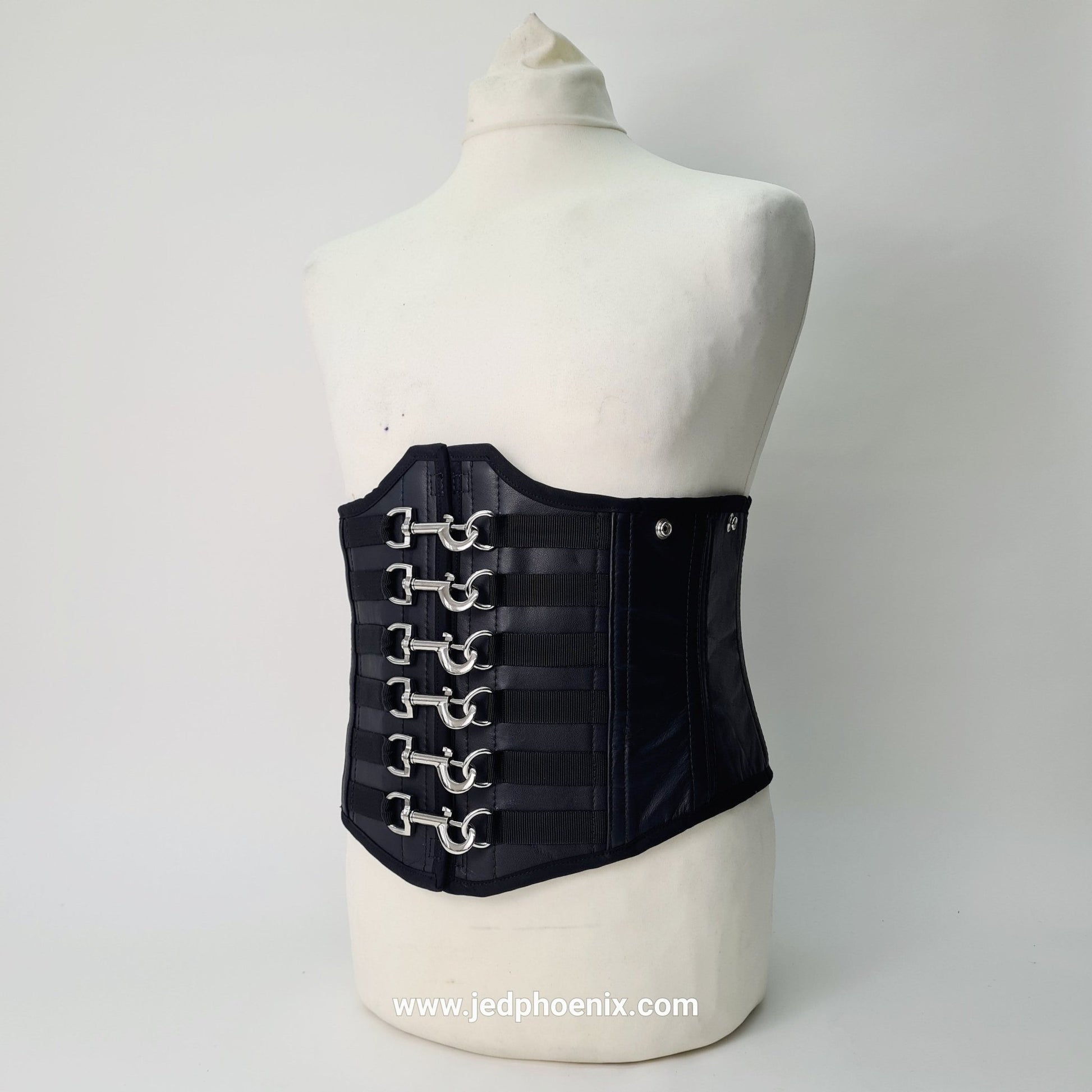 Leather corset with detachable waistcoat panels - Jed Phoenix of London