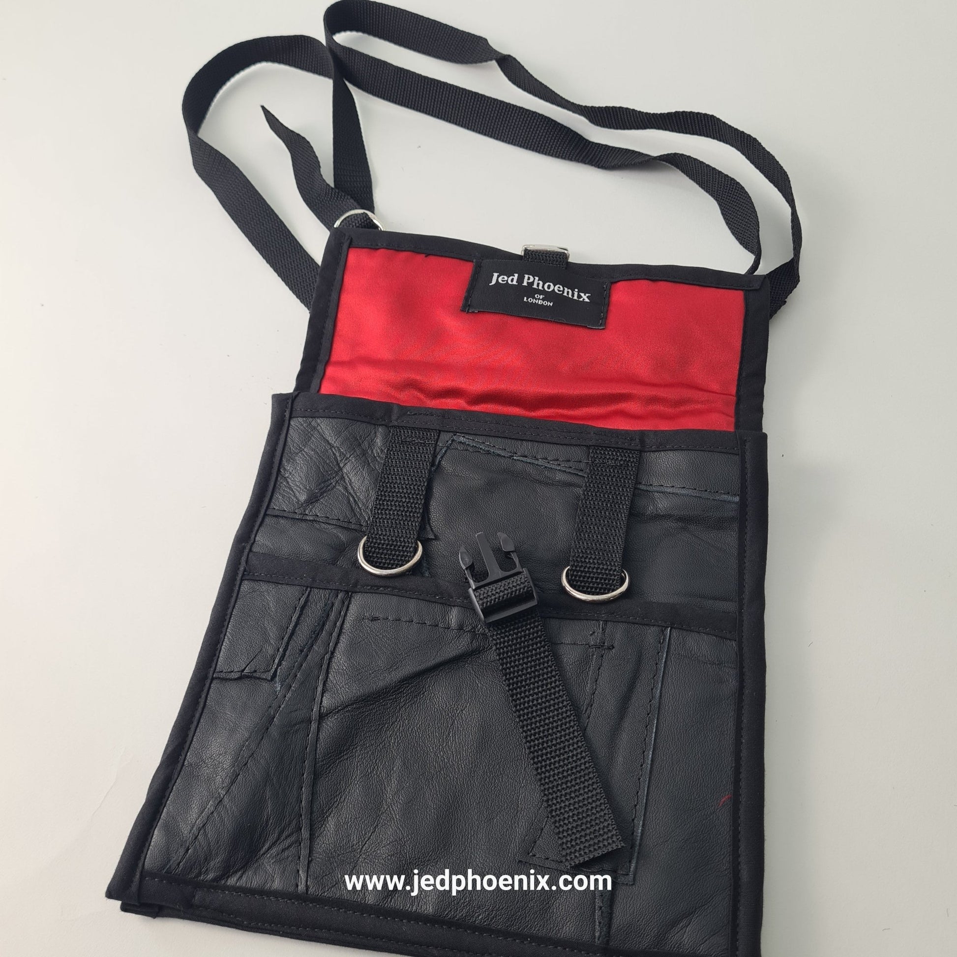 Patchwork leather pouch
