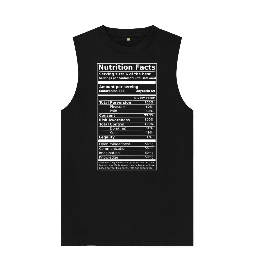 Kink facts unisex vest - Jed Phoenix of London