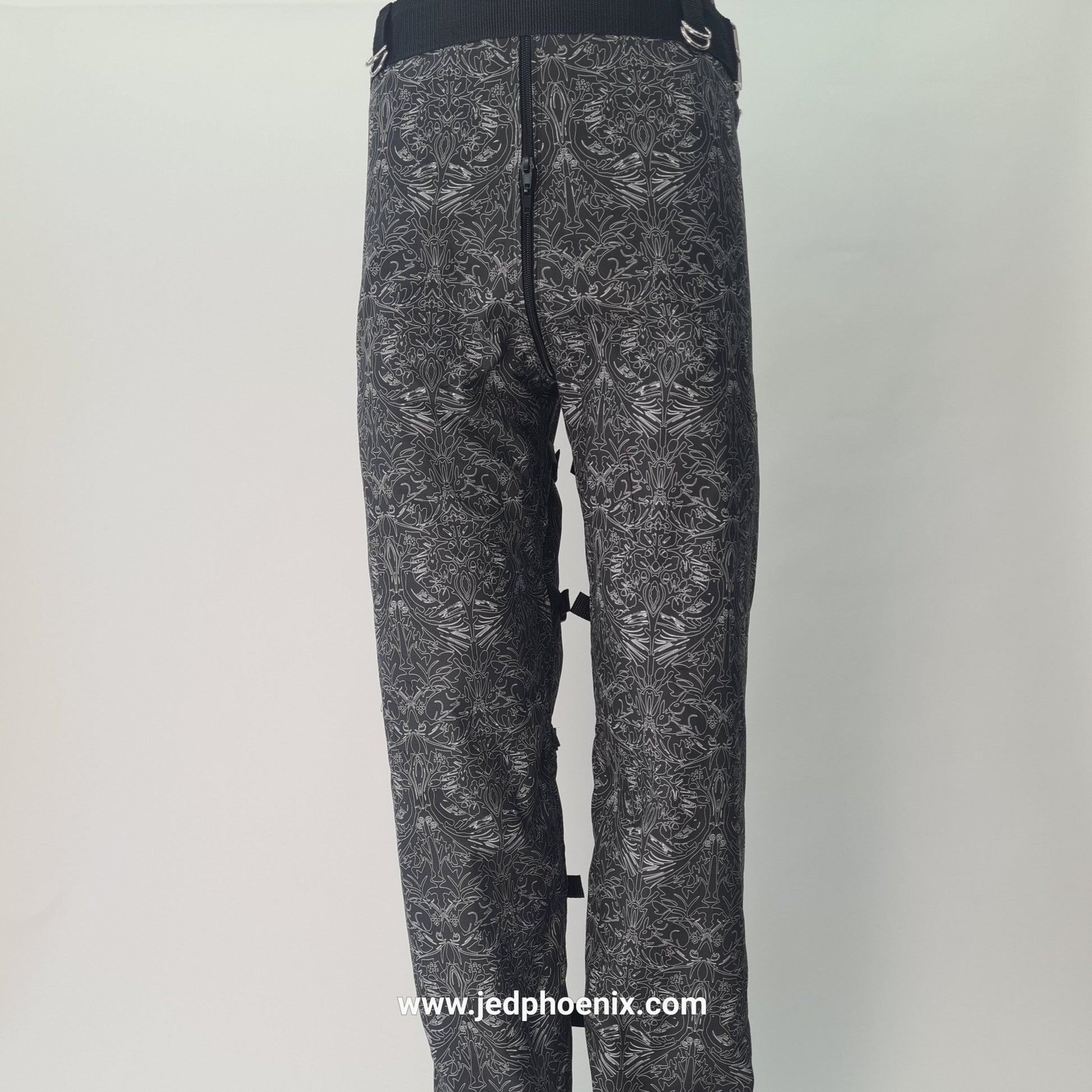 Kinky print bondage trousers