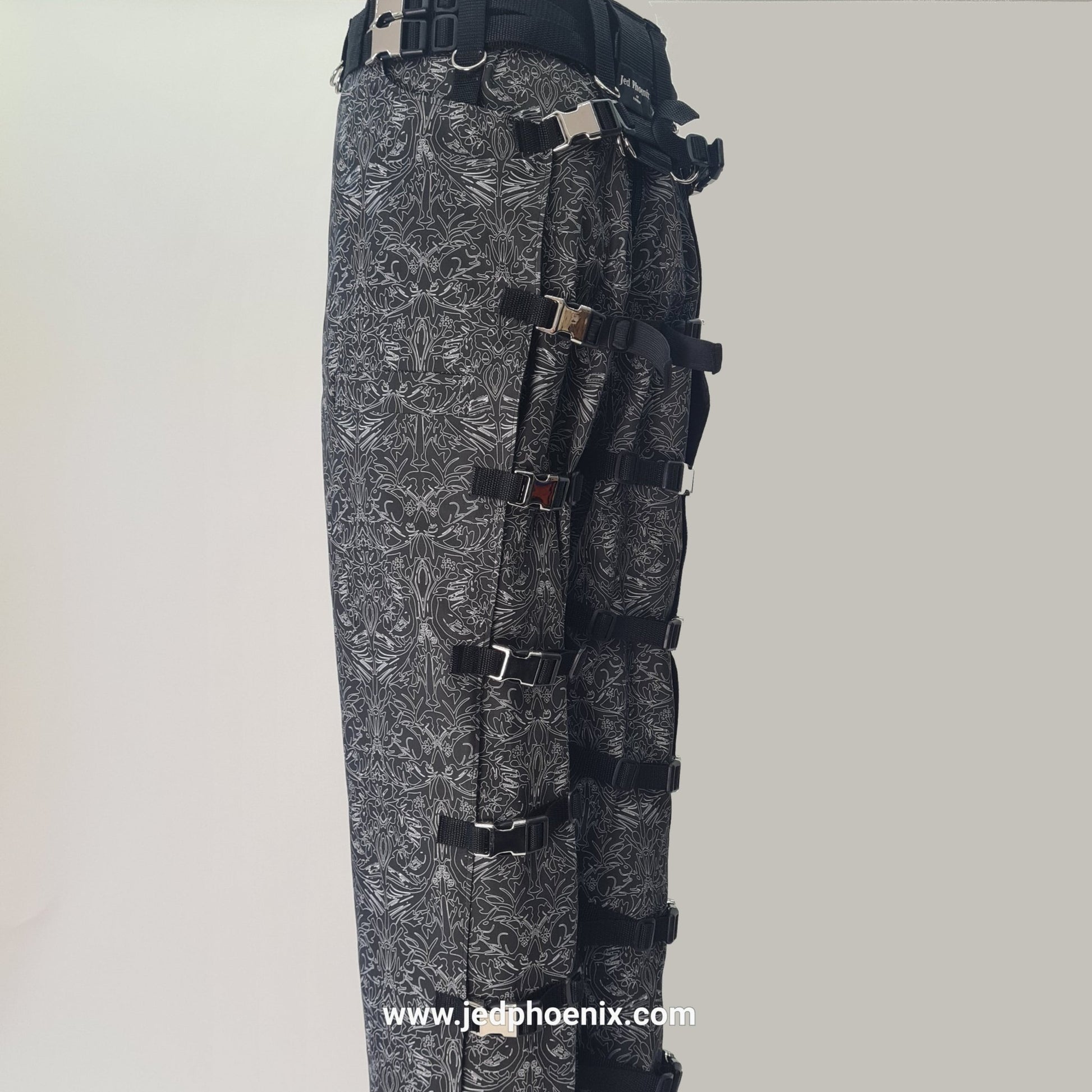 Kinky print bondage trousers