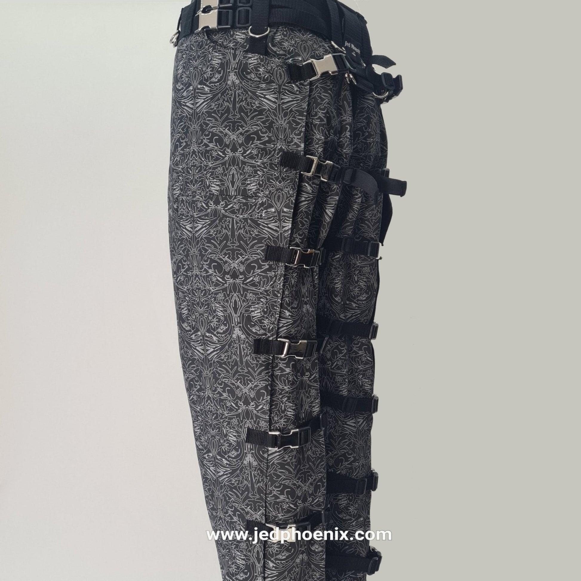 Kinky print bondage trousers