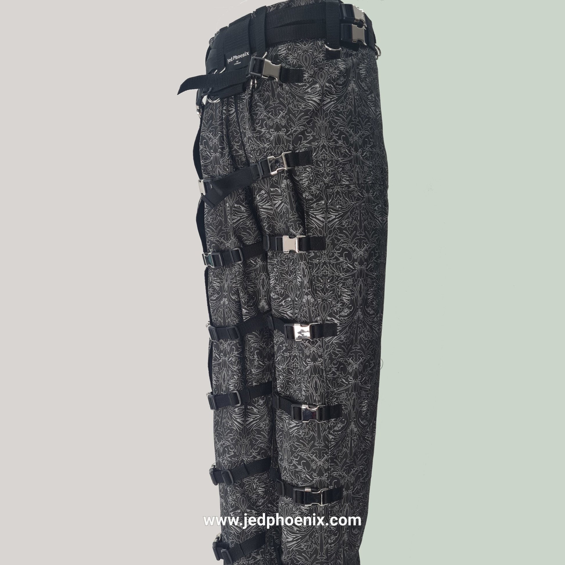 Kinky print bondage trousers