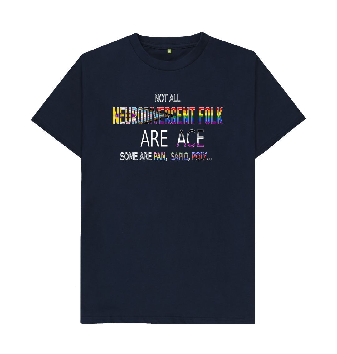 Navy Blue Neurodivergent Folk Are Ace unisex T-shirt