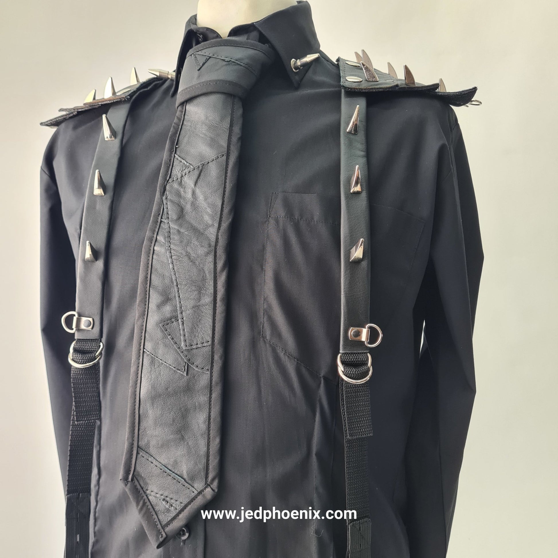Spiked leather braces
