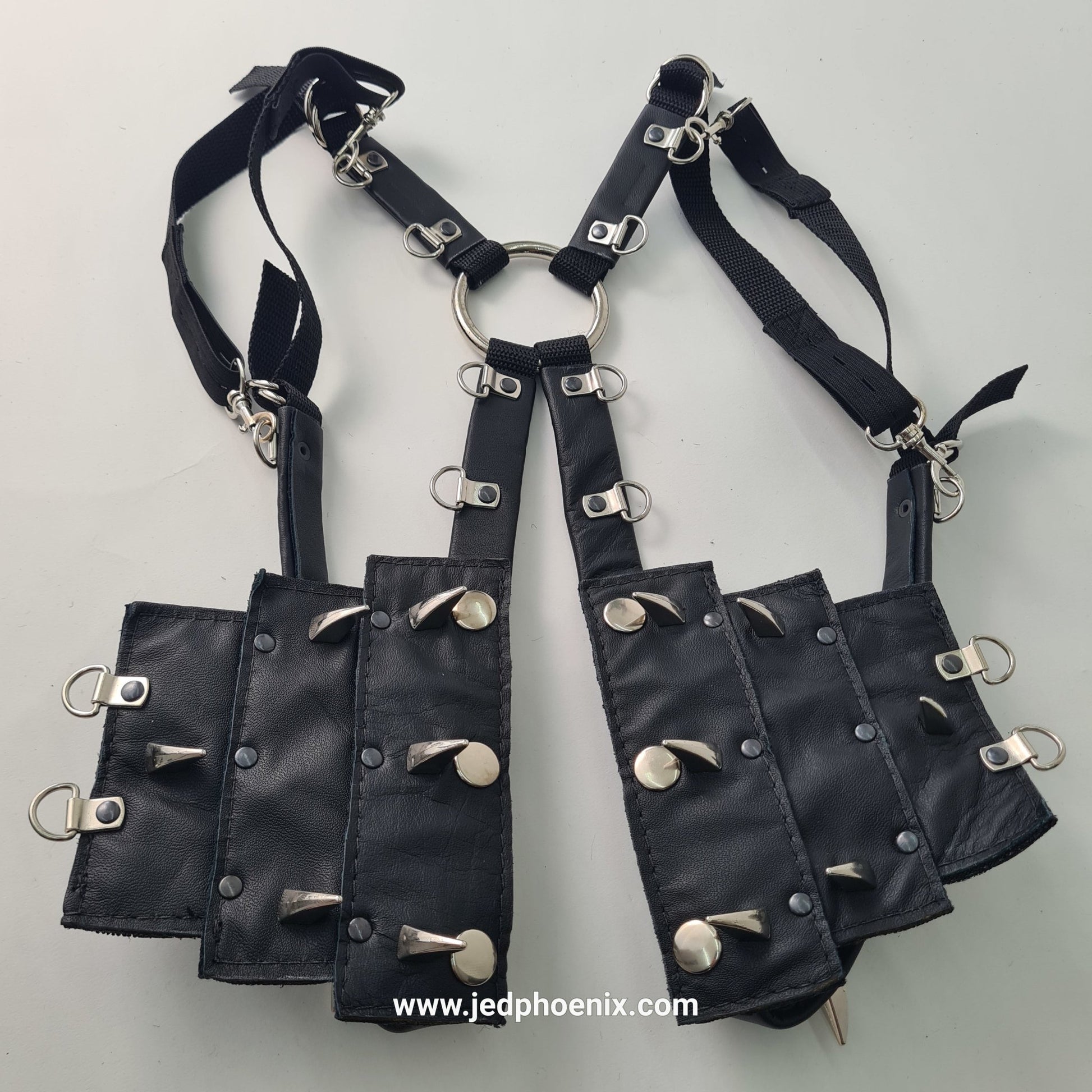 Spiked leather braces
