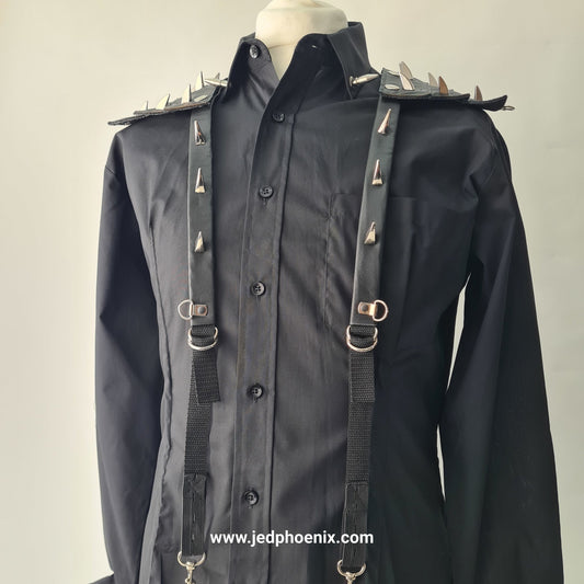 Spiked leather braces