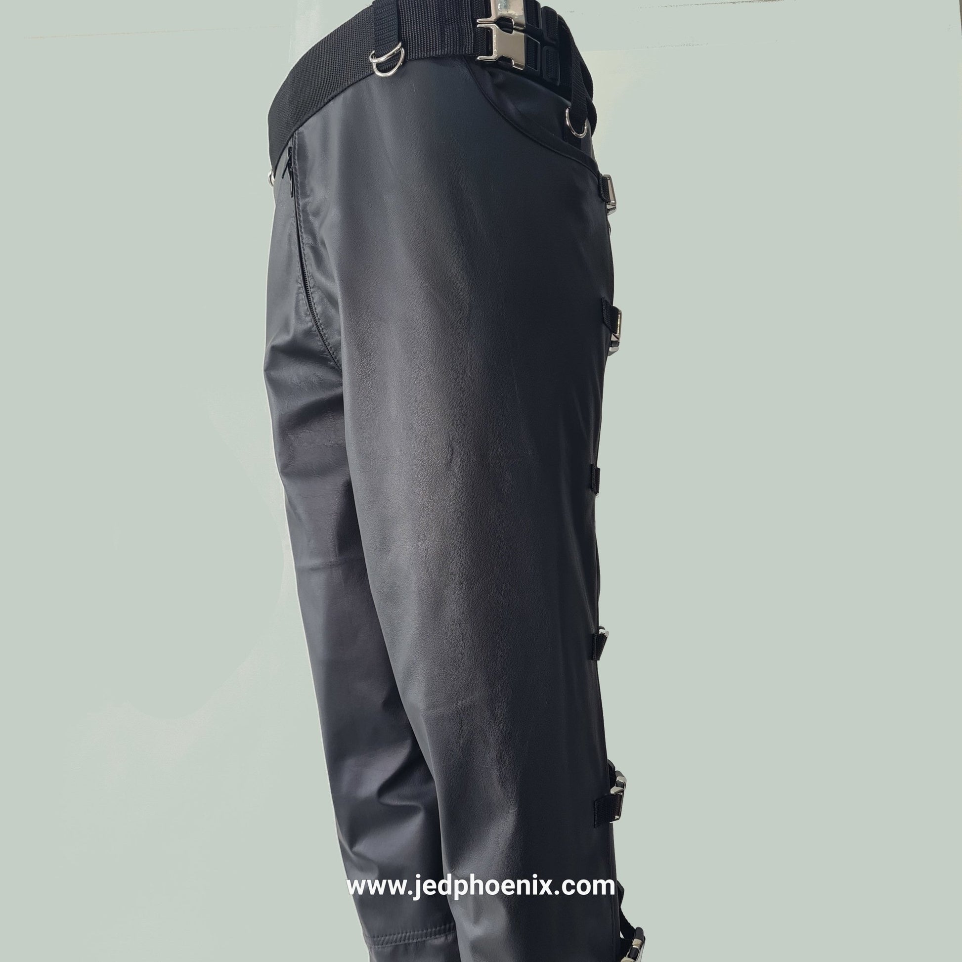 Leather bondage trousers
