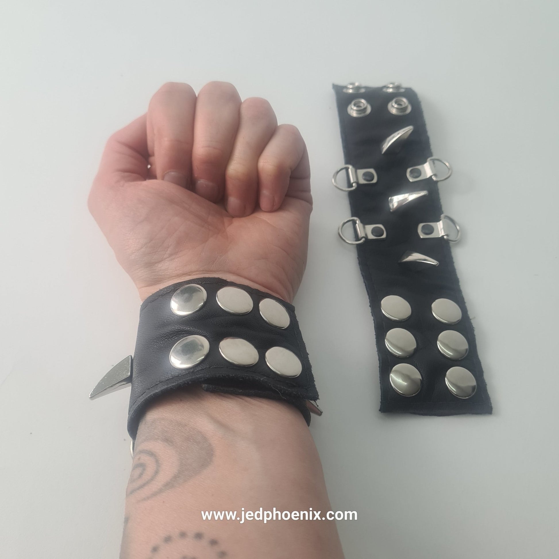 Spiked wrist cuffs