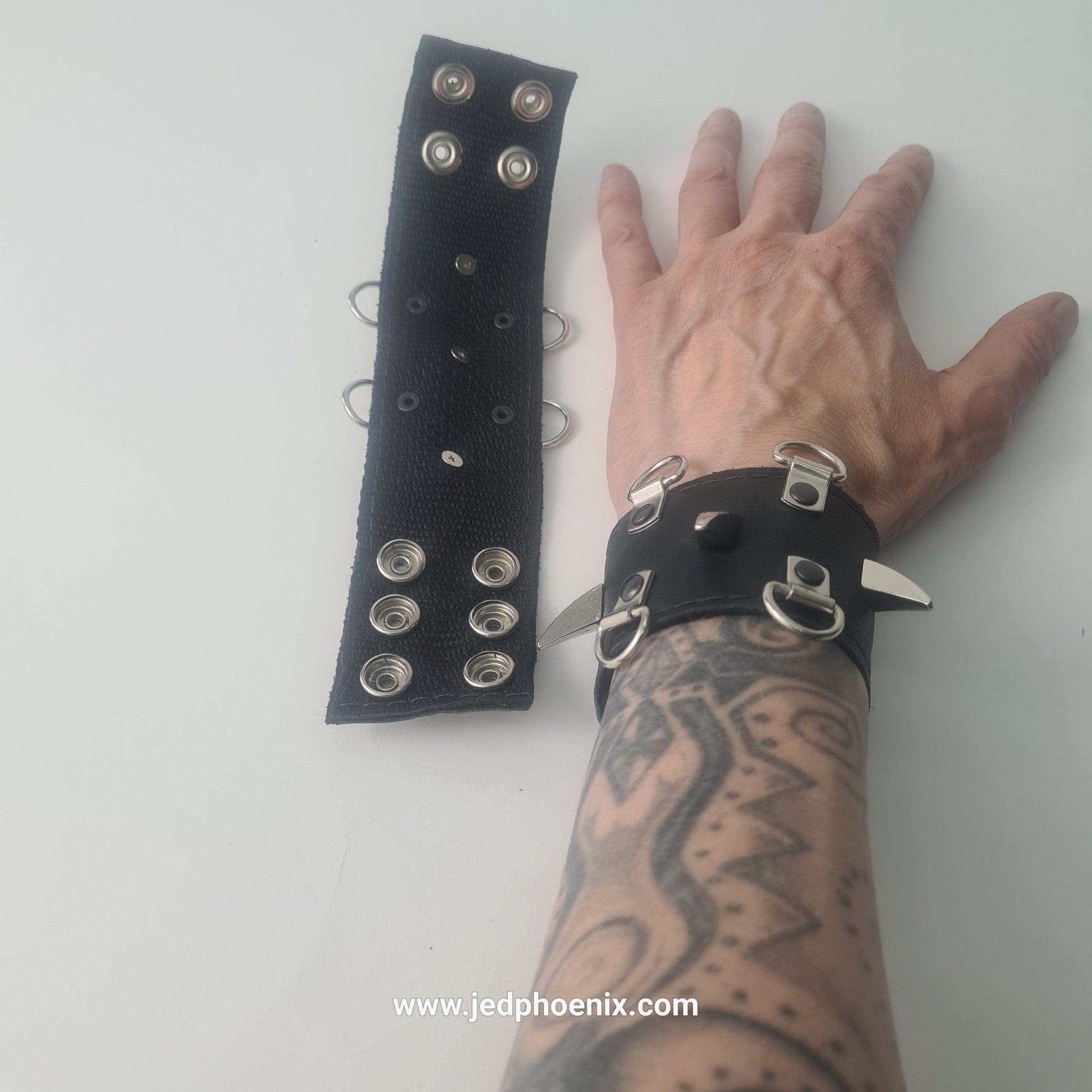 Spiked wrist cuffs