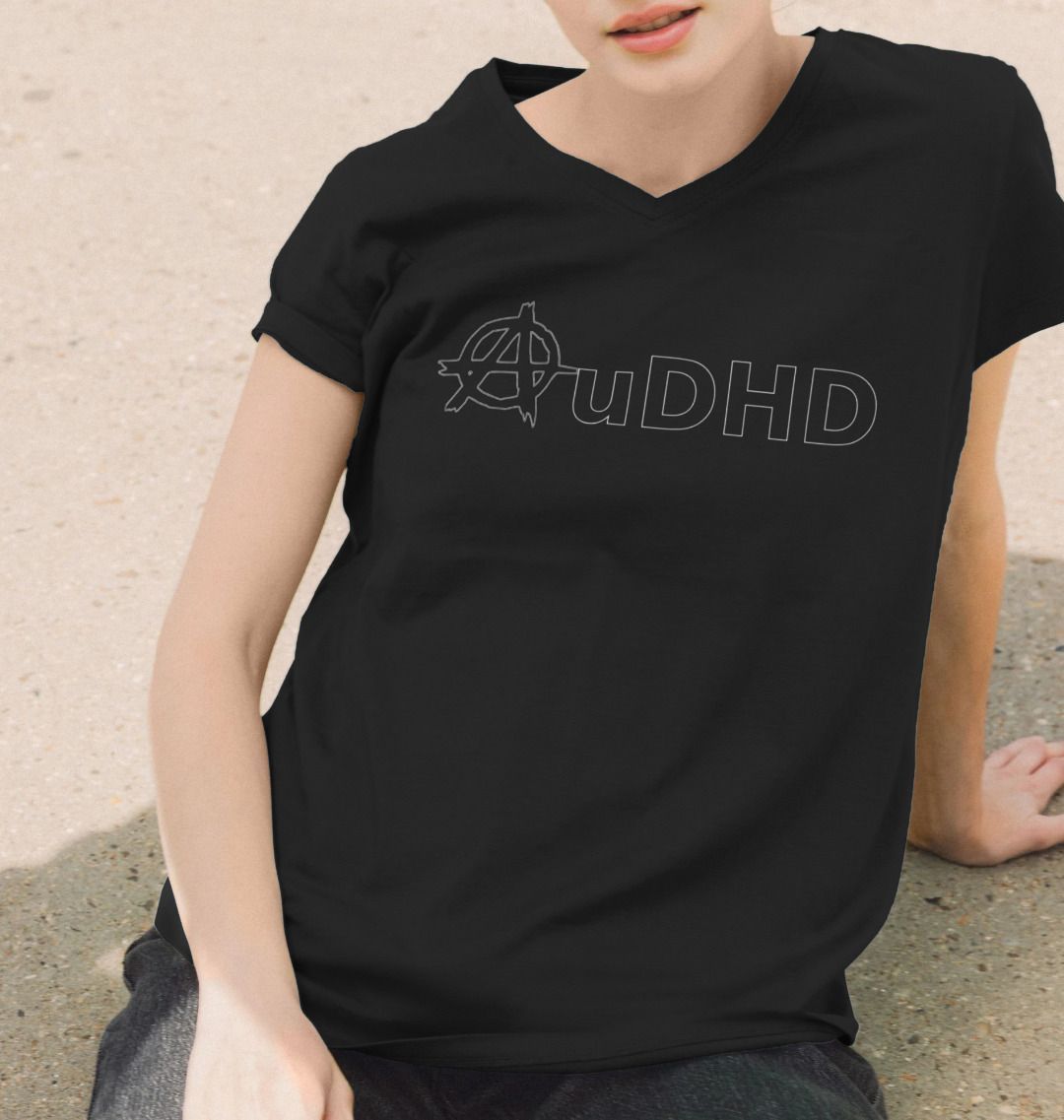 AuDHD Anarchy womens fit V neck
