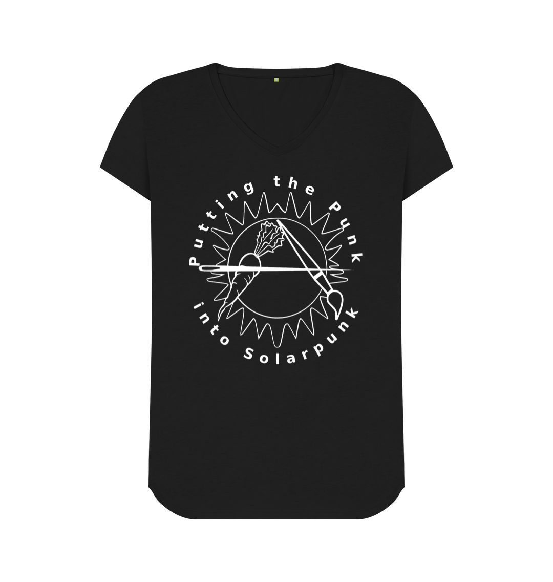 Putting the Punk into SolarPunk womens fit V neck T-shirt - Jed Phoenix of London