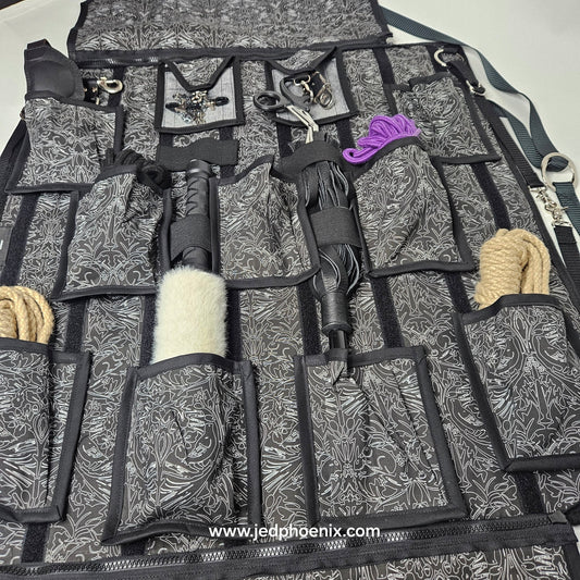Leather rope play modular tool wrap: Rigger roll