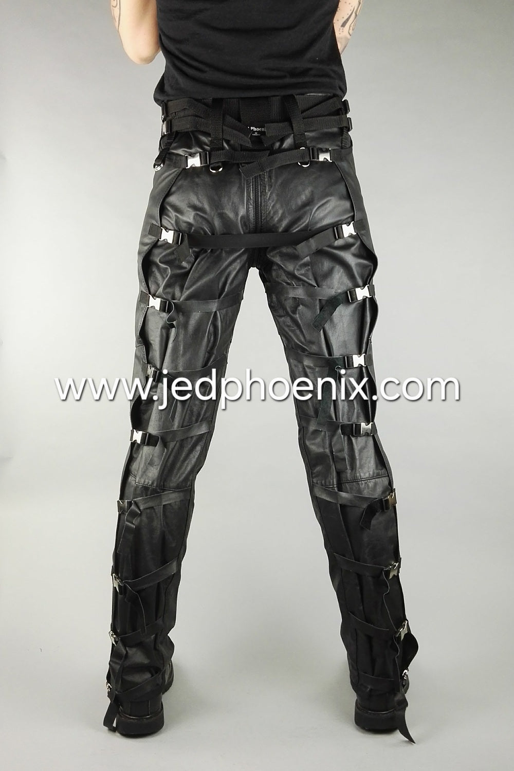 Leather bondage trousers