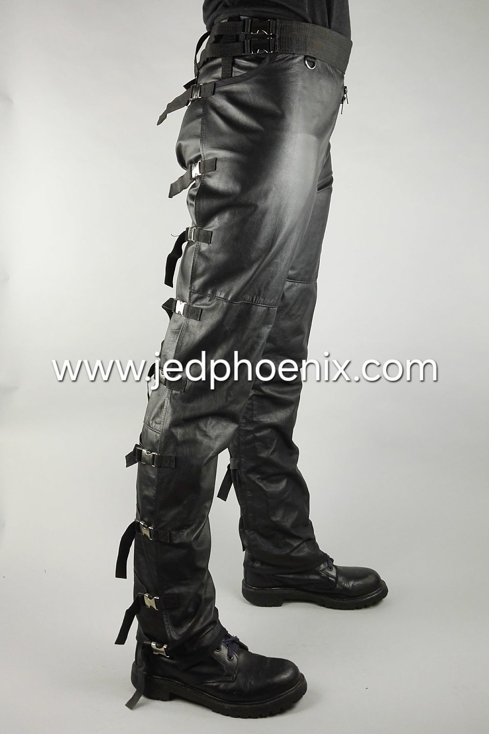 Leather bondage trousers