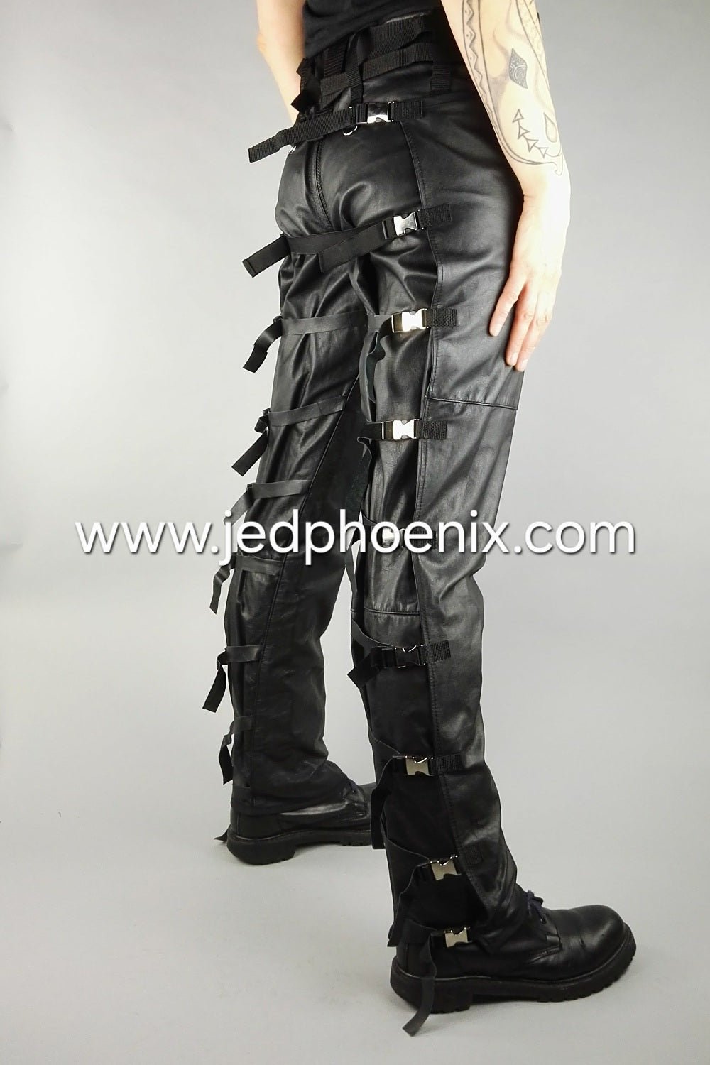 Leather bondage trousers