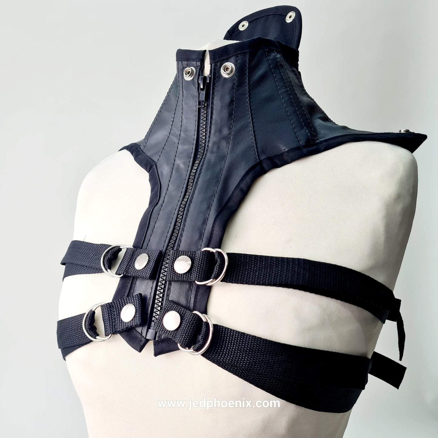 Leather neck corset - Jed Phoenix of London