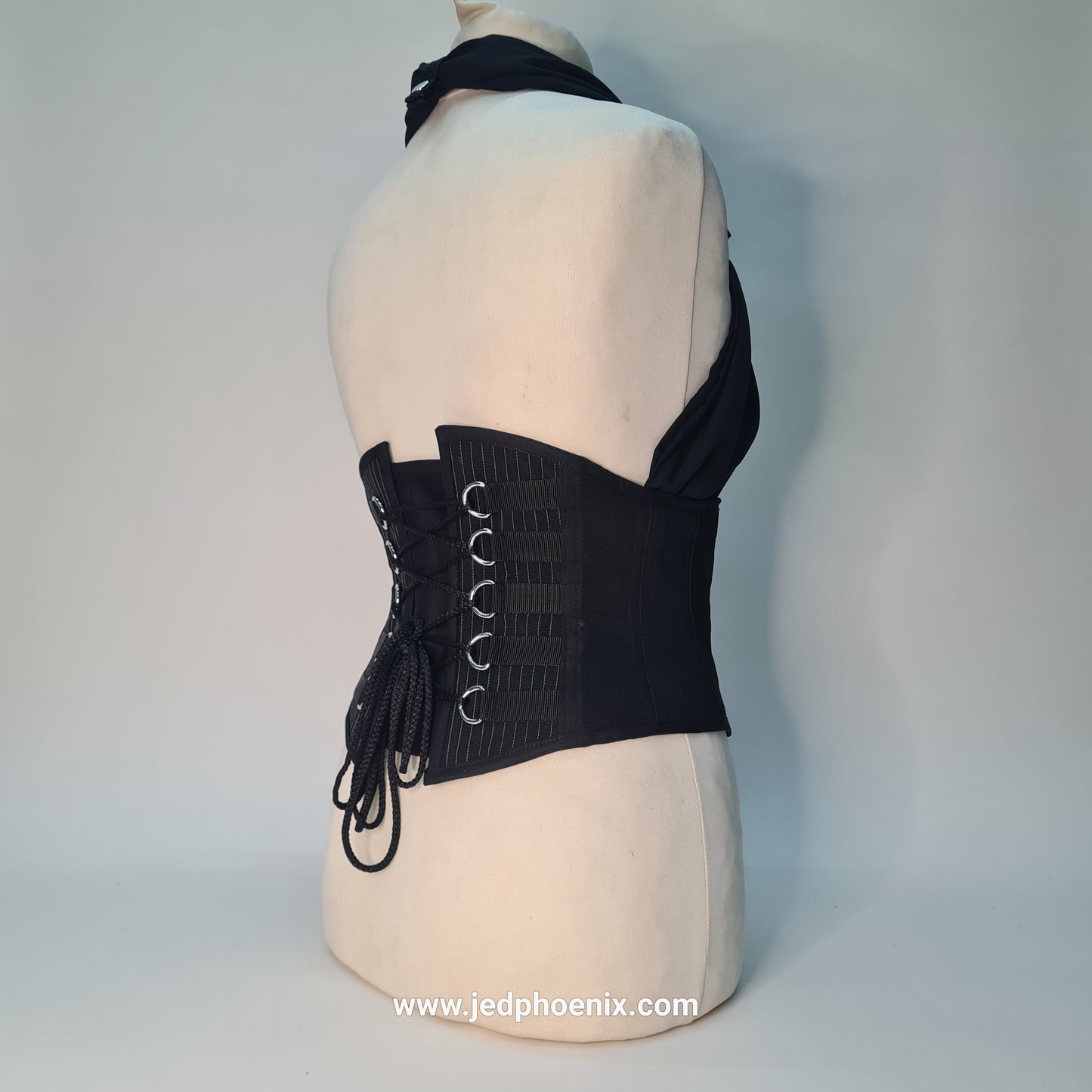 Pinstripe underbust corset