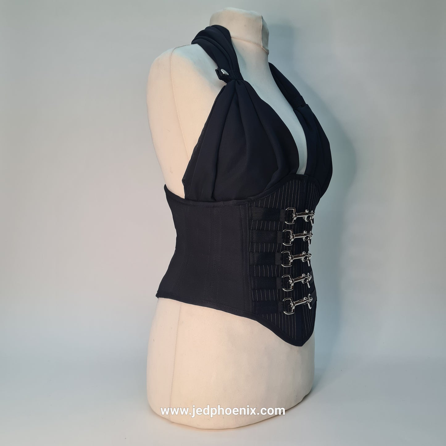 Pinstripe underbust corset