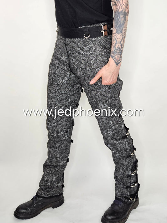 Alternative art print punk trousers: Limited edition