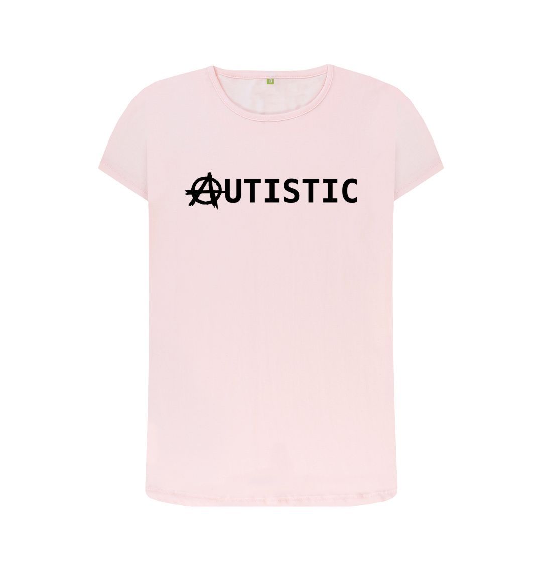 Pink Autistic Anarchy womens fit crew