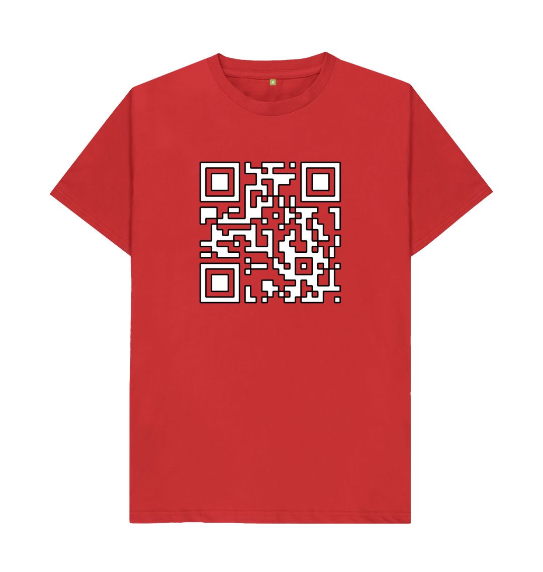 Red Incompatible with Society QR code unisex T-shirt