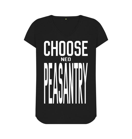 Black Choose Neo Peasantry womens fit V neck T-shirt