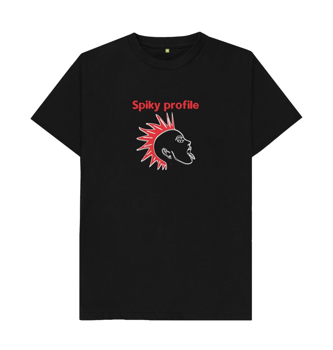 Black Spiky profile unisex T-shirt