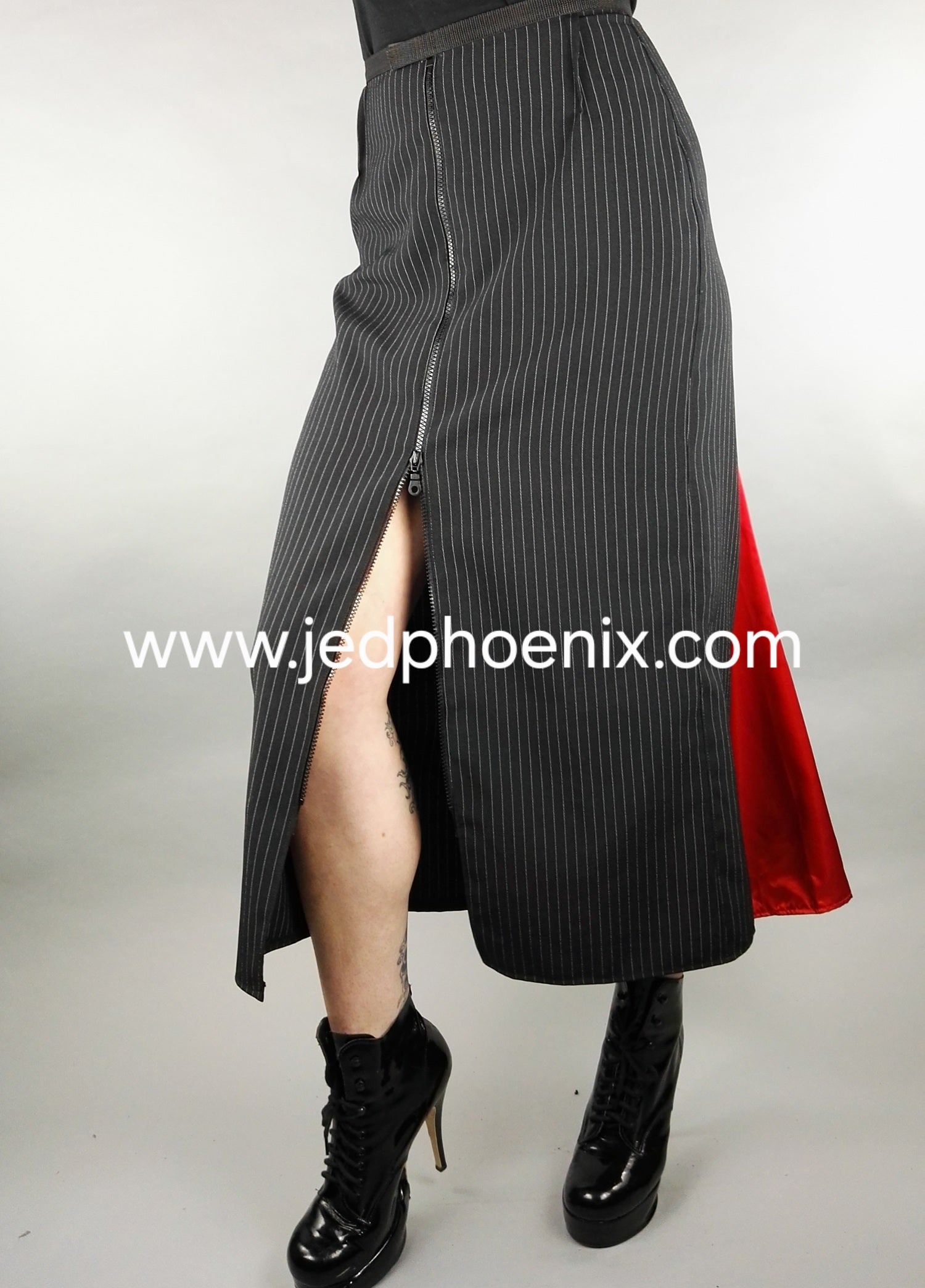 Pinstripe Dominatrix skirt