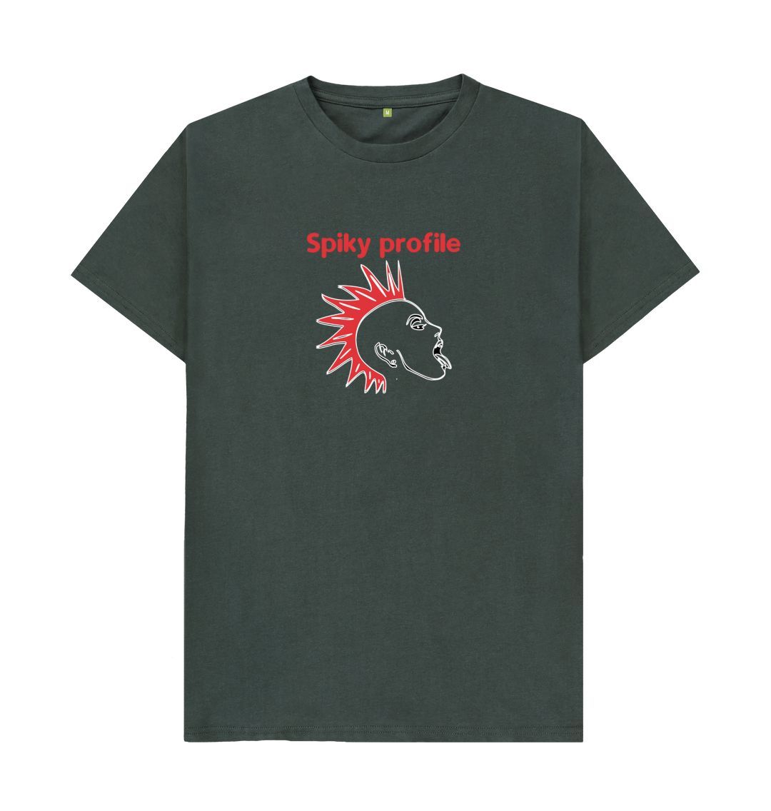 Dark Grey Spiky profile unisex T-shirt