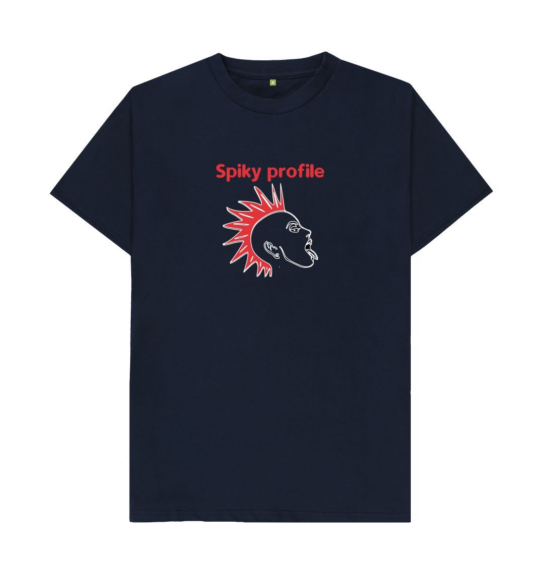Navy Blue Spiky profile unisex T-shirt