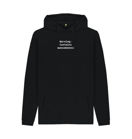 Black Warning: Contains awesomeness unisex hoodie
