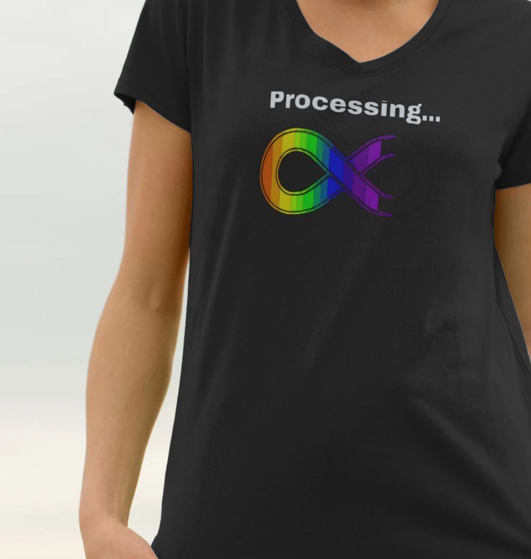Processing womens fit V neck T-shirt