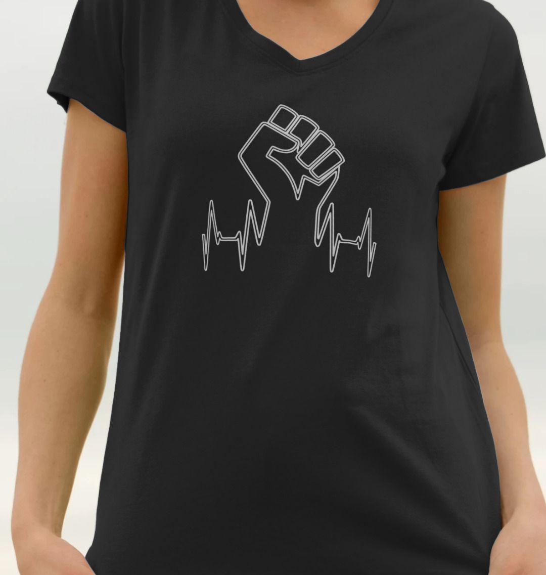 Fist womens fit V neck T-shirt