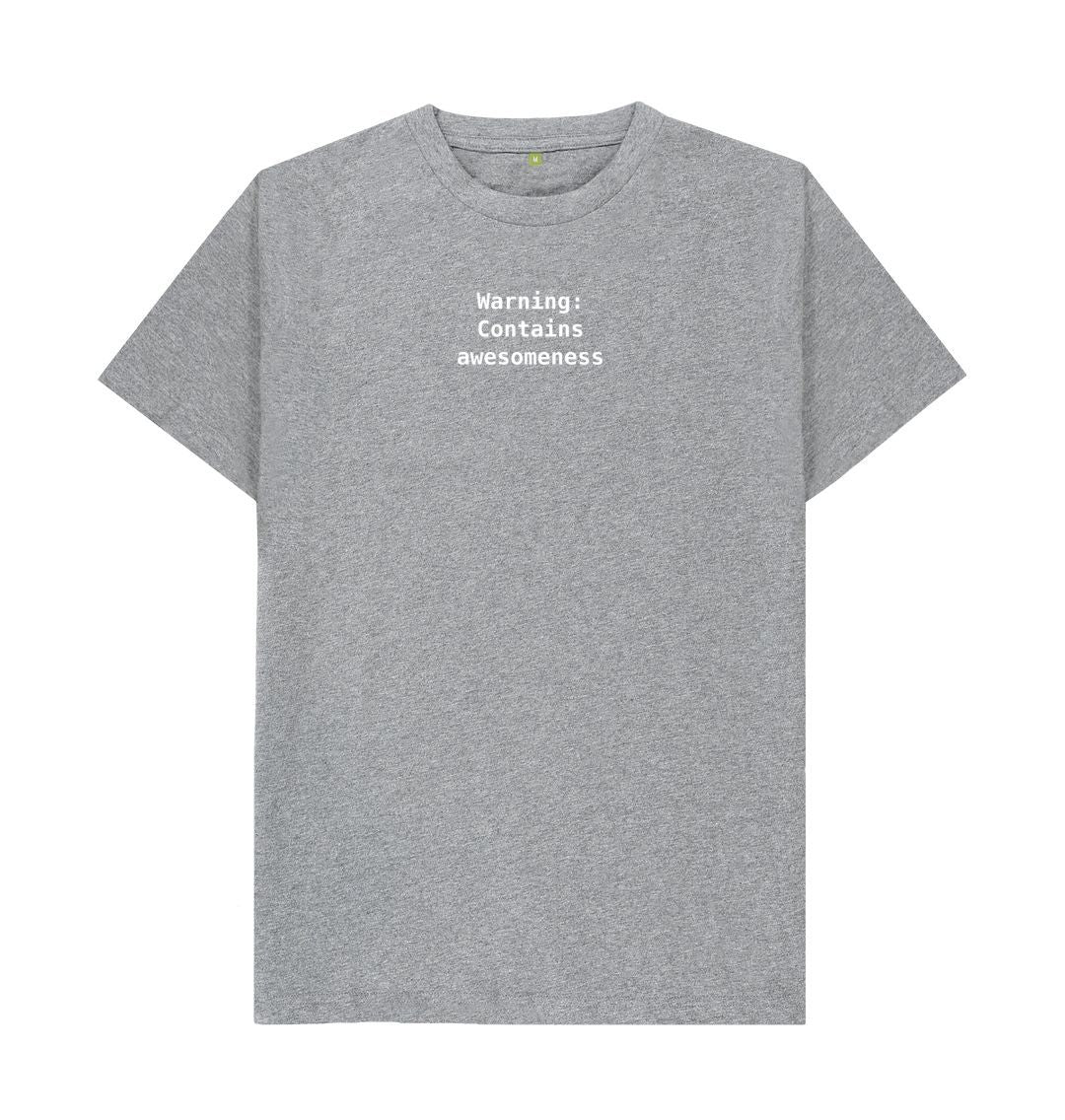 Athletic Grey Warning: Contains awesomeness unisex T-shirt