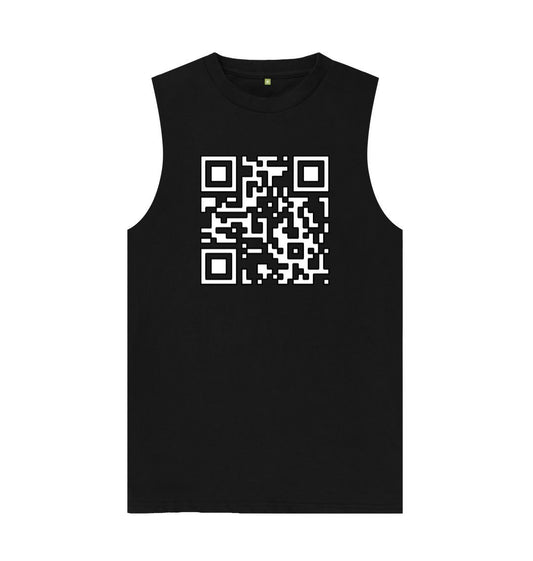 Black Incompatible with Society QR code unisex vest