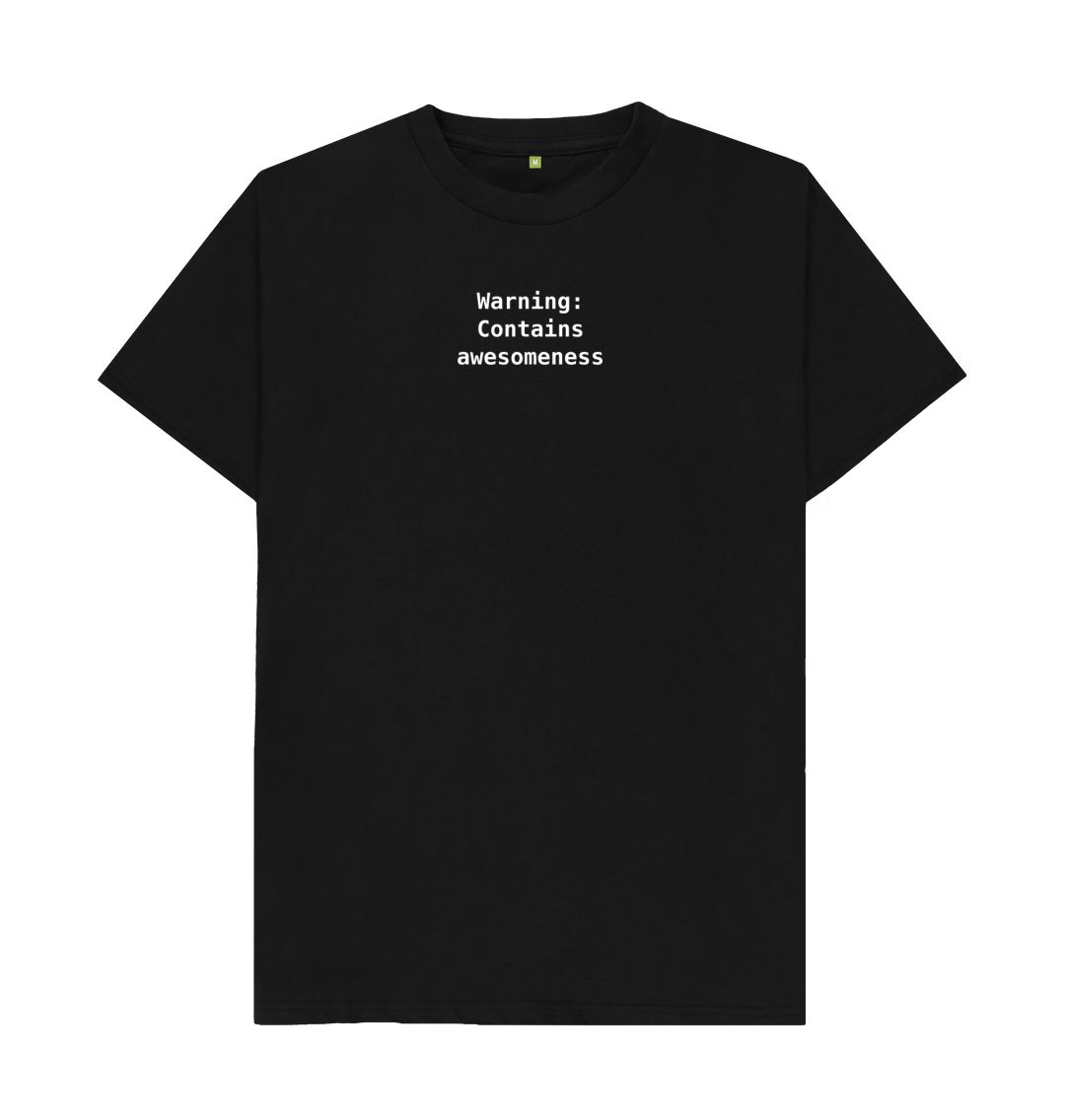 Black Warning: Contains awesomeness unisex T-shirt