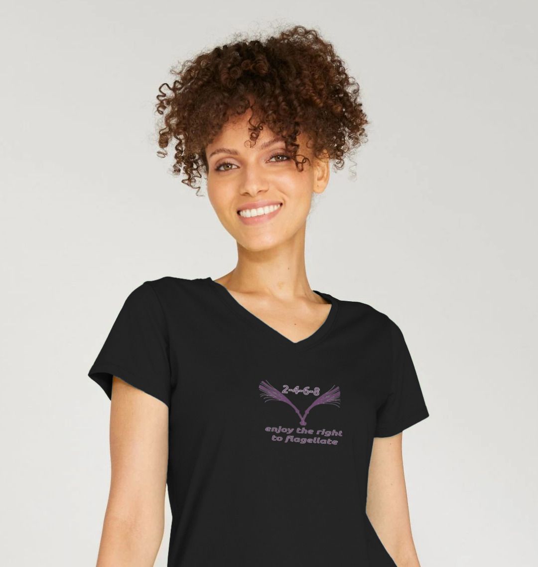 Flagellate womens fit V neck T-shirt